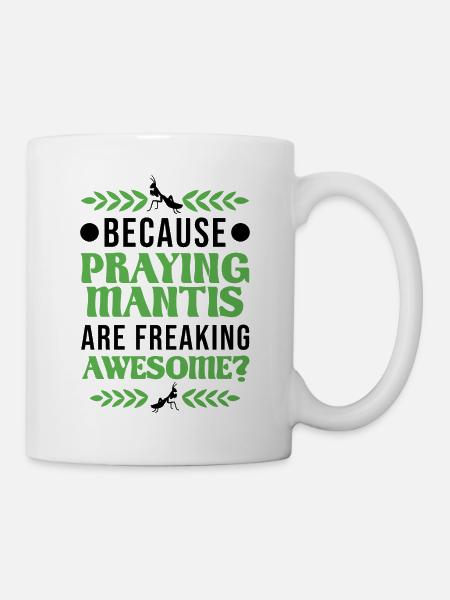 Gottesanbeterin Mantis Fangschrecke - Tasse - Weiß