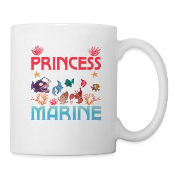 Forget Princess I Want To Be A Marine Biologist Sc - Tasse - Weiß - Rechts