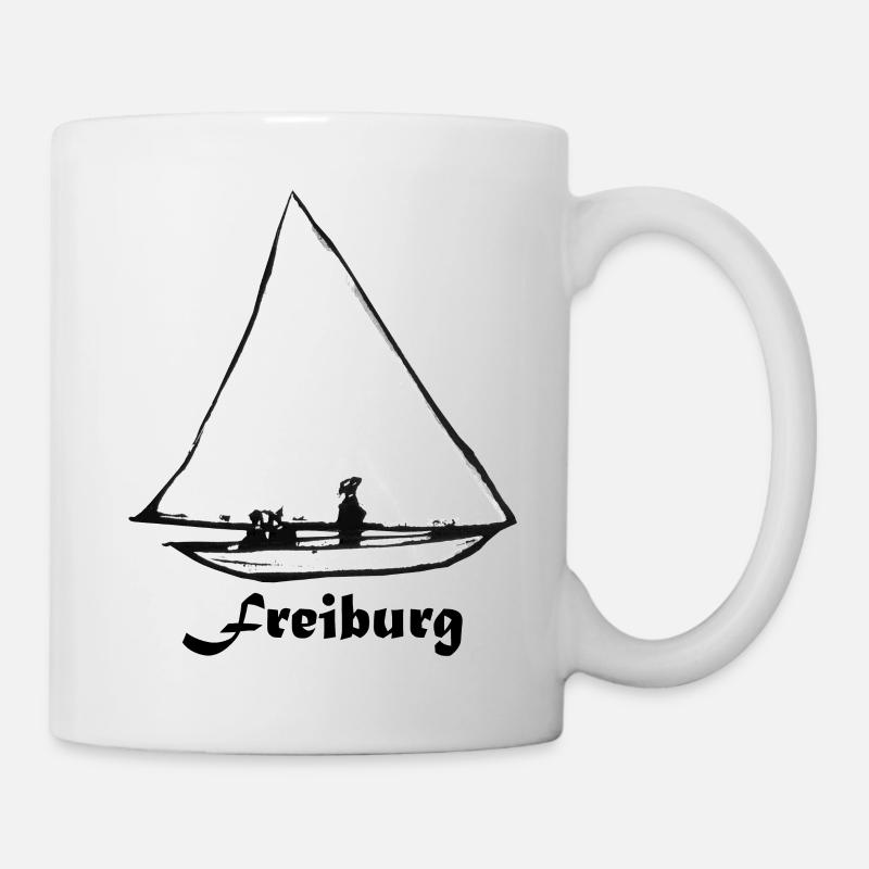 Segelboot in Freiburg nach Ernst Ludwig Kirchner - Tasse - Weiß