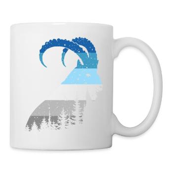 Steinbock - Tasse - Weiß - Rechts