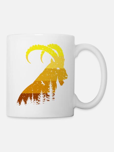 Steinbock - Tasse - Weiß