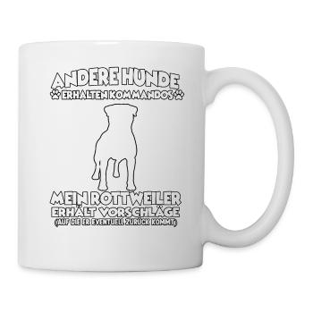 Cooles Hund Training Motiv Rottweiler Hundehalter - Tasse - Weiß - Rechts