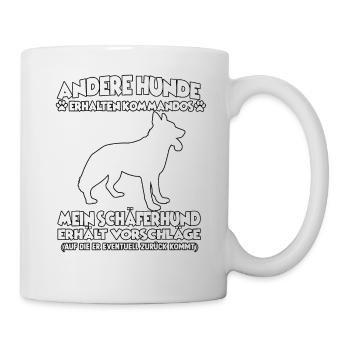 Witziges Schäferhund Hundetraining Hundebesitzer - Tasse - Weiß - Rechts