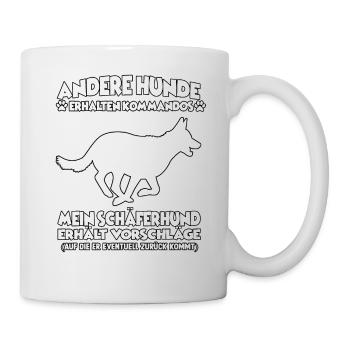 Dog Training Motive Shepherd Dog Owner - Mug - white - Right