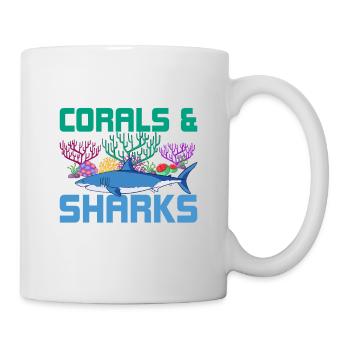 Si cela implique des coraux et des requins comptez-moi dans Ocean S - Mug blanc - blanc - Droite