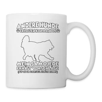 Funny Obedience Samoyed Dog Training Dogs - Mug - white - Right