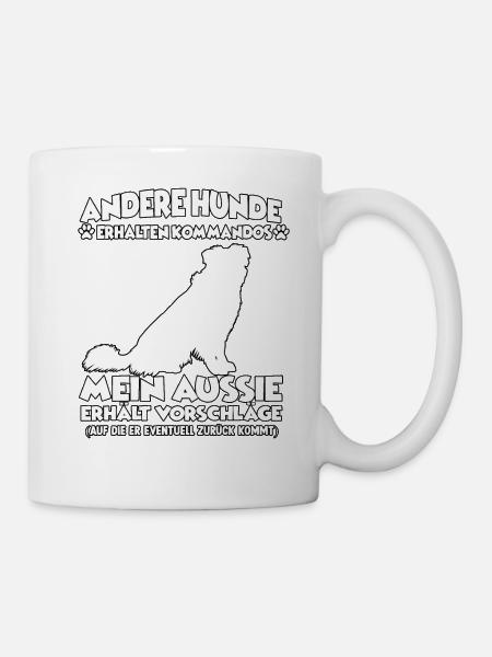 Obéissance Dressage de chien de berger australien - Mug blanc - blanc
