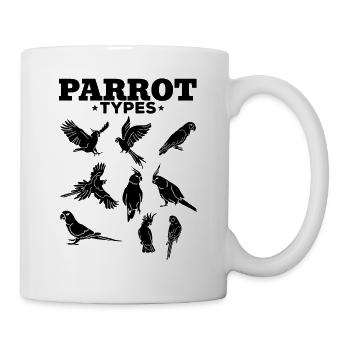 Types de perroquets Perroquets Perruches Aras - Mug blanc - blanc - Droite