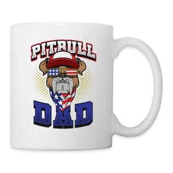 American Pitbull Dad 4. Juli - Tasse - Weiß - Rechts