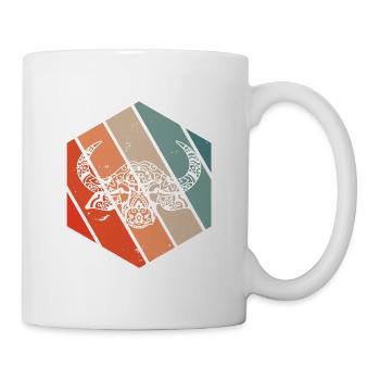 Mandala Retro Vache - Mug blanc - blanc - Droite
