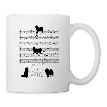 Samoyed Dog Music Sheet Music Gift - Mug - white - Right