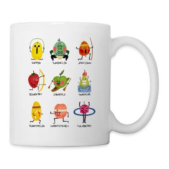 Fun Sports Fruits Fruit Fruit Vegetables Fitness - Mug - white - Right
