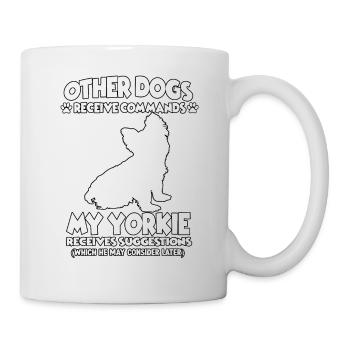 Funny Yorkshire Terrier Dog Training Dogs - Mug - white - Right