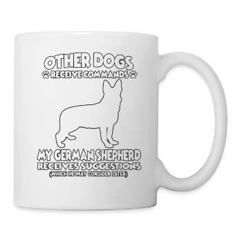 Drôle d’obéissance Chiens de berger allemand - Mug blanc - blanc - Droite