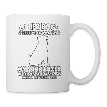 Funny Schnauzer Dog Training Dog Owners - Mug - white - Right