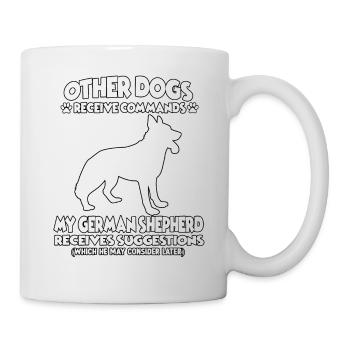 Lustiger Deutscher Schäferhund Hundetraining Hunde - Tasse - Weiß - Rechts