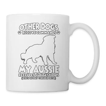 Obéissance Dressage de chien de berger australien - Mug blanc - blanc - Droite