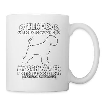 Drôle d’obéissance Schnauzer Chiens de dressage - Mug blanc - blanc - Droite