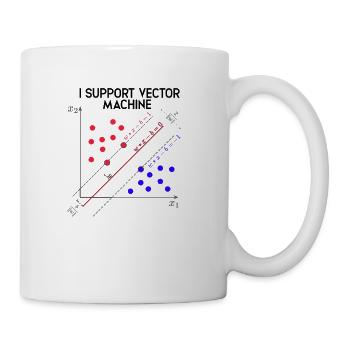 Ich unterstütze Vector Machines Machine Learning - Daten - Tasse - Weiß - Rechts