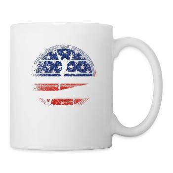 Cool Gymnastics Art USA Flag American - Mug - white - Right