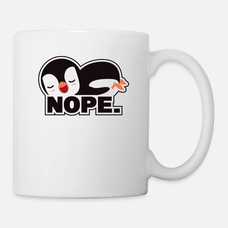 Nope Manchot royal Manchot empereur Oiseau de mer - Mug blanc - blanc