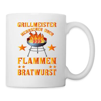 Offizieller Bundes grillmeister Grill & Barbecue - Tasse - Weiß - Rechts