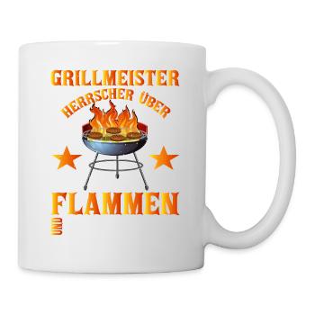 Offizieller Bundes grillmeister Grill & Barbecue - Tasse - Weiß - Rechts