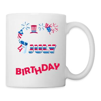 It's July 4th and yes, it's my birthday. - Mug - white - Right