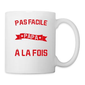 Papa Et Super Papy Fête Des Pères Cadeau De Noël - Mug blanc - blanc - Droite
