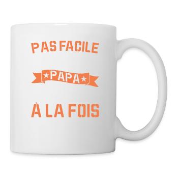 Papa Et Super Papy Fête Des Pères Cadeau De Noël - Mug blanc - blanc - Droite