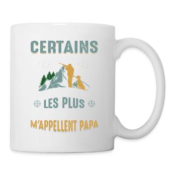 Papa Chasseur Chasser Cadeau Fête Des Pères Cool - Mug blanc - blanc - Droite