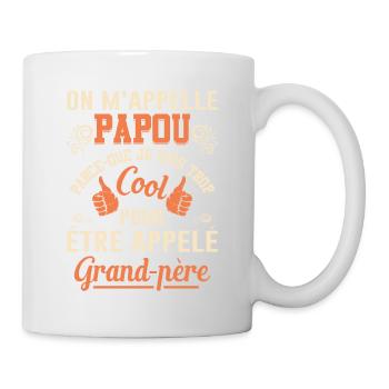 On M'appelle Papou Fête Des Pères Anniversaire Dad - Mug blanc - blanc - Droite