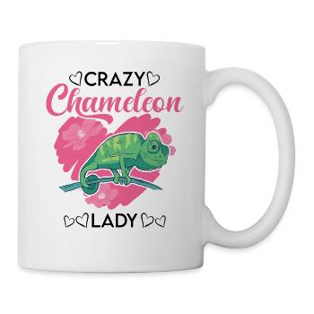 Crazy Chameleon Mme Crazy Chameleon lady - Mug blanc - blanc - Droite