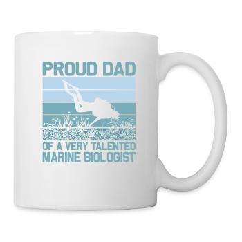 Fier papa d’un biologiste marin étudiant océanographique Sci - Mug blanc - blanc - Droite