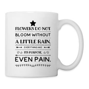 Flowers Inspiring Saying - Mug - white - Right