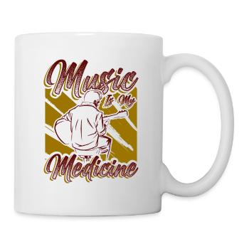 La musique est ma médecine Mélomanes - Mug blanc - blanc - Droite