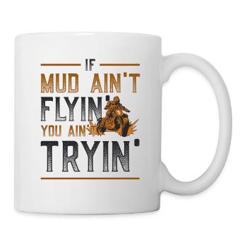 Quand la boue ne vole pas, motocross dirt bike - Mug blanc - blanc - Droite