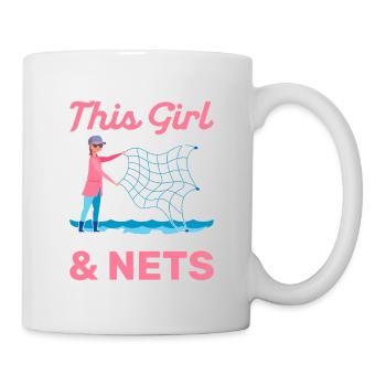 This Girl Runs on Traps & Nets Scientist Marine B - Tasse - Weiß - Rechts