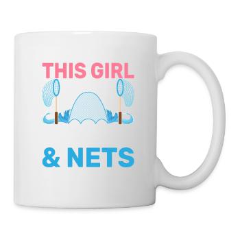 Cette fille court sur des pièges et des filets Biologie marine Sci - Mug blanc - blanc - Droite