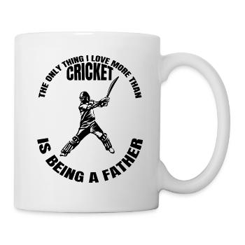 Kricket Spruch Vater Kricketfan Papa Team Cricket - Tasse - Weiß - Rechts