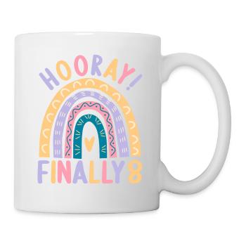 8 ans Rainbow Rainbow 8ème anniversaire - Mug blanc - blanc - Droite