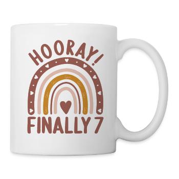 7 years Rainbow Rainbow 7th birthday - Mug - white - Right
