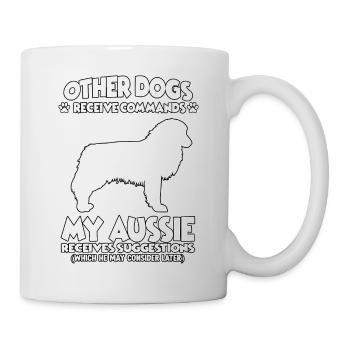 Drôle de chien de berger australien Chiens de dressage - Mug blanc - blanc - Droite