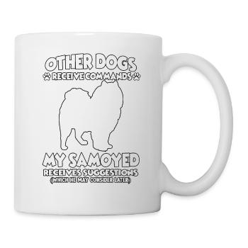 Funny Obedience Samoyed Dog Training Hun - Mug - white - Right