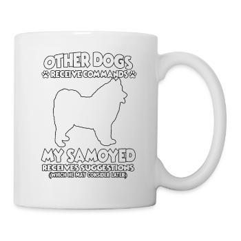 Lustige Samojeden-Hundeerziehung Hundehalter - Tasse - Weiß - Rechts