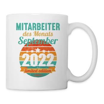 Mitarbeiter des Monats September 2022 - Tasse - Weiß - Rechts