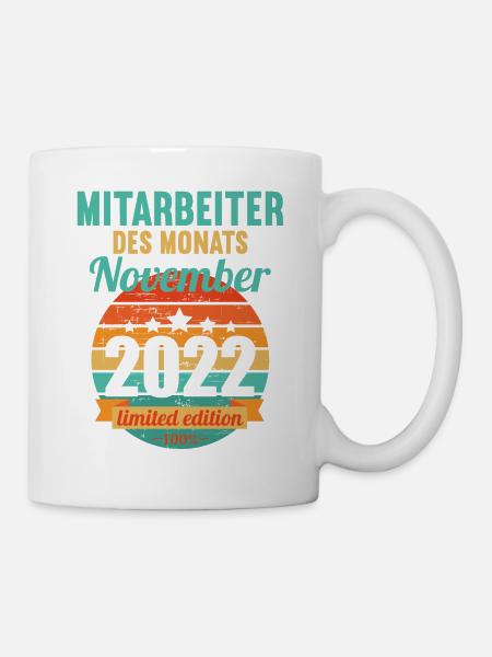 Mitarbeiter des Monats November 2022 - Tasse - Weiß