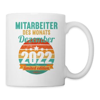 Mitarbeiter des Monats Dezember 2022 - Tasse - Weiß - Rechts
