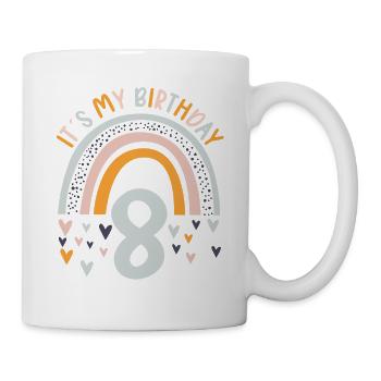 8 ans Rainbow Rainbow 8ème anniversaire - Mug blanc - blanc - Droite