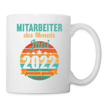 Mitarbeiter des Monats Juni 2022 - Tasse - Weiß - Rechts